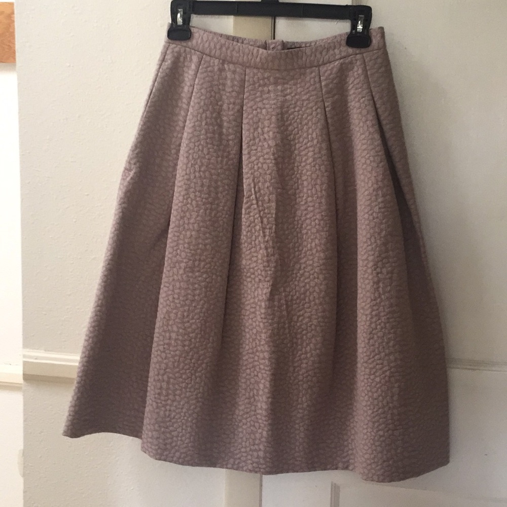 H&M lilac structured midi skirt
